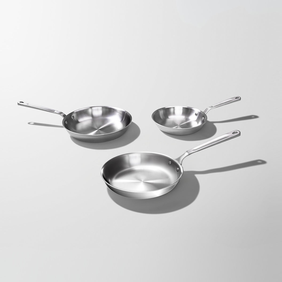 Stainless Clad Frying Pan 3-Piece Set