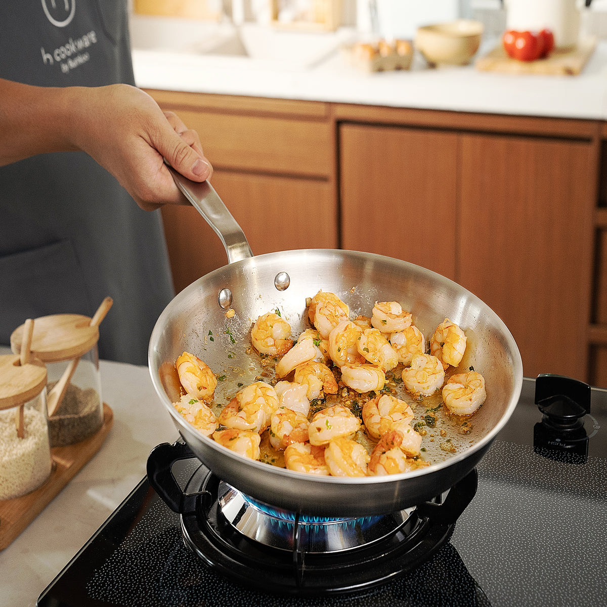 Stainless Clad Frying Pan 3-Piece Set