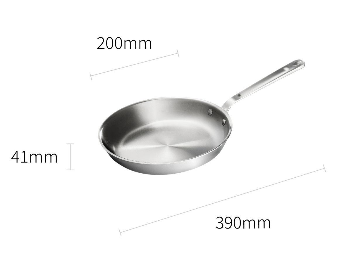 Stainless Clad Frying Pan 3-Piece Set
