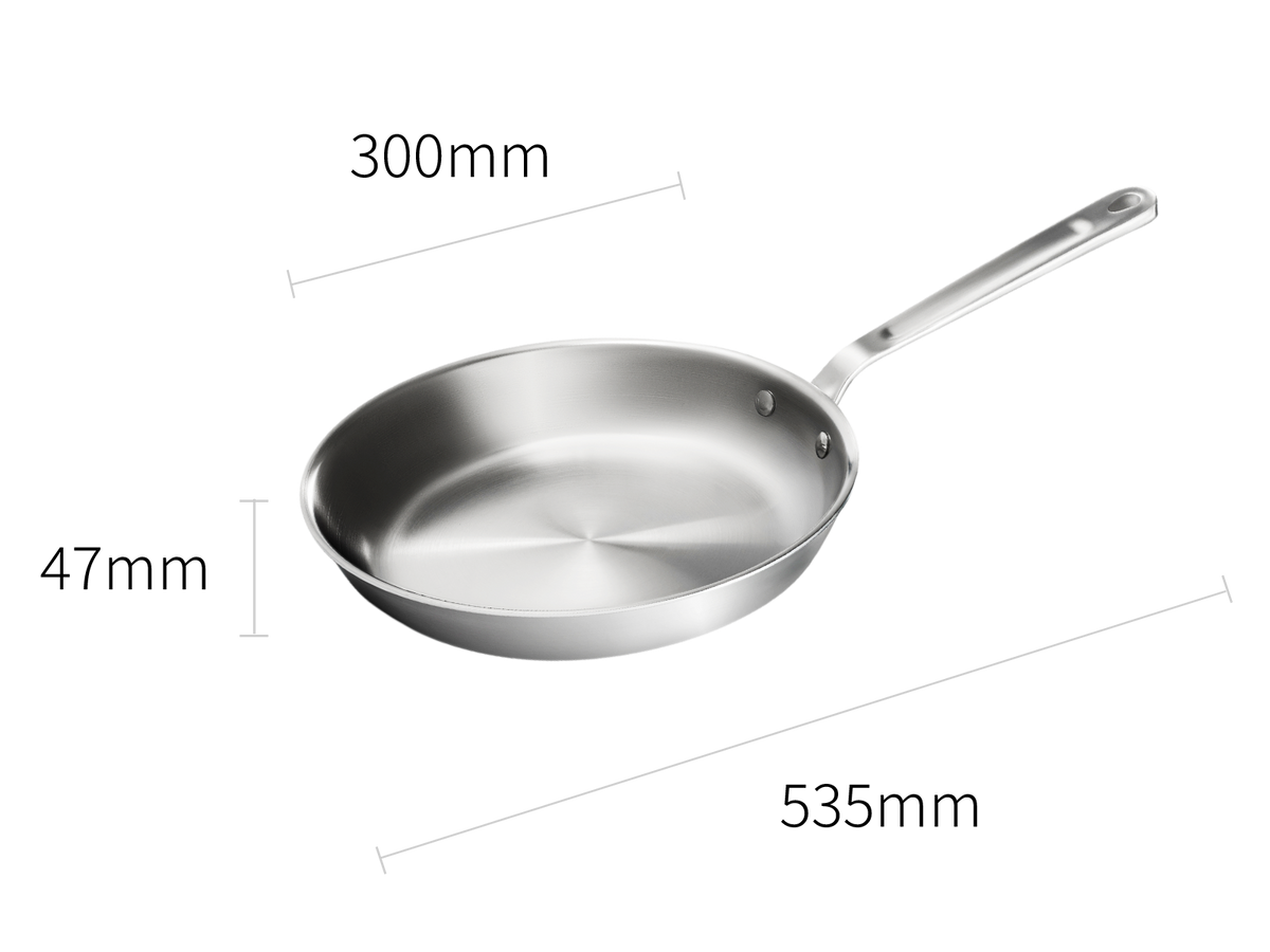 Stainless Clad Frying Pan 3-Piece Set