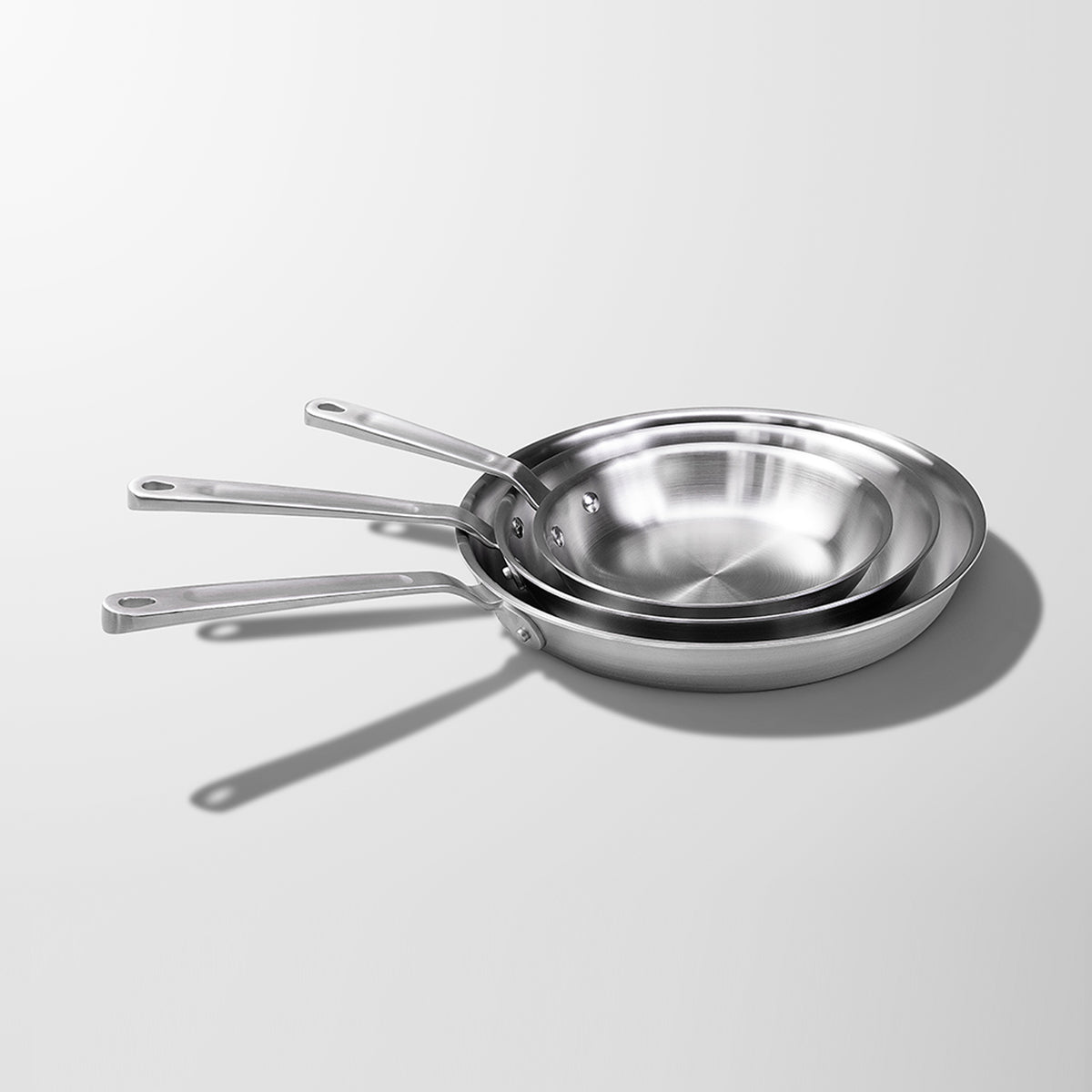 Stainless Clad Frying Pan 3-Piece Set
